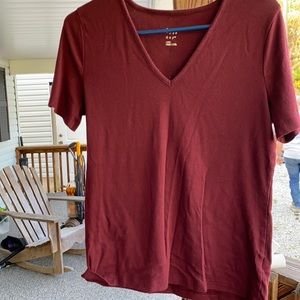 Maroon top